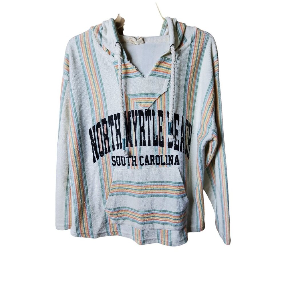 vintage southern spirit myrtle beach terry sherbert color long sleeve beach hood